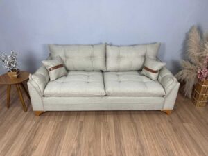 Sofá 3 lugares Creta 2.00m – Bege Linho
