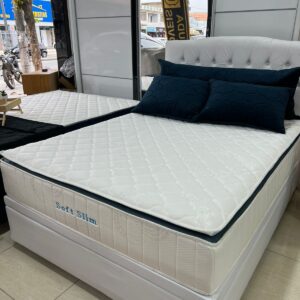 Box Baú Casal +Colchão Casal Molas Ensacadas Softslim Petróleo 138×188 Nosso Sonho