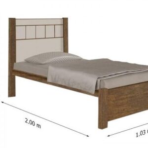 Alternative view of Cama Solteiro Primícia ypê/off